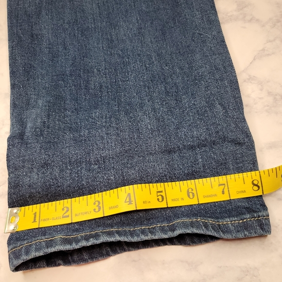 BP High Rise Mom Jean Dark Wash Distressed 18 - Picture 9 of 12